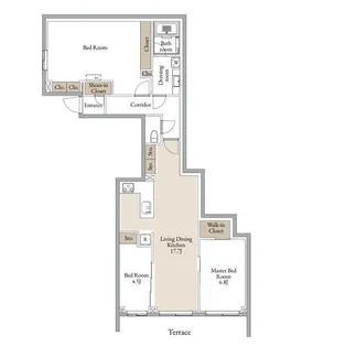 クラリティア横濱反町【0101号室】の間取り