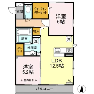 リベルラ美鈴【3階】の間取り