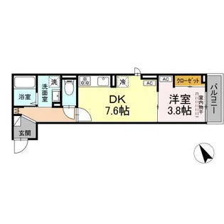 DBLESS横須賀Ⅰ【3階】の間取り