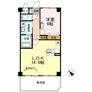 ジ・エレガンス城山【1階】の間取り