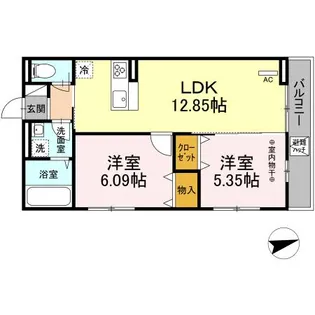 フィールドノエル【3階】の間取り