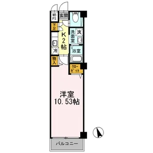 フォンテーヌ【1階】の間取り