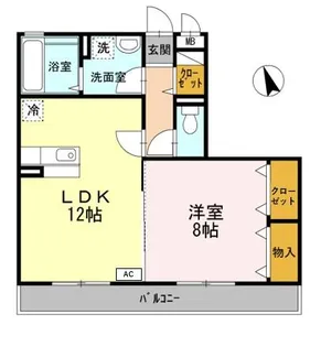 K・FINES A棟【2階】の間取り