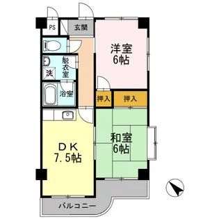 スカイプラザ【1階】の間取り