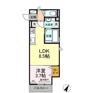 ル・パルテール【2階】の間取り