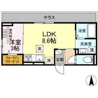 D PAINA松見町【1階】の間取り