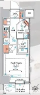 エストゥルース横浜蒔田【10階】の間取り