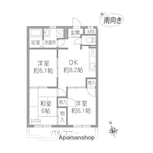 ラークハイツ座間【3階】の間取り