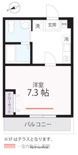 ハーミットクラブハウス衣笠Ⅱ B号棟【3階】の間取り