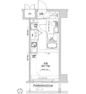 1Kの間取り画像
