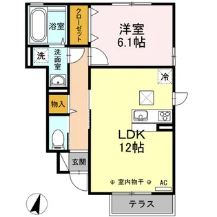 ディールーム上菅田【1階】の間取り