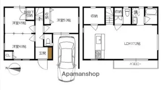 神奈川県横浜市中区矢口台【一戸建】の間取り