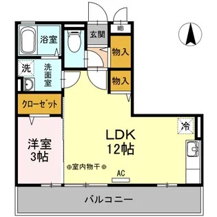 ファインミライ【3階】の間取り