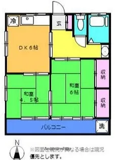 第二小川ハイツ【2階】の間取り