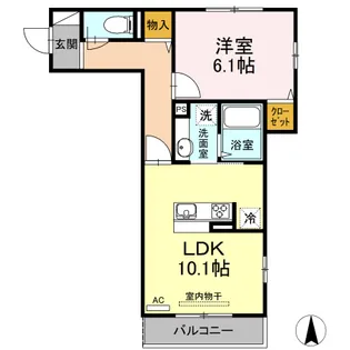 メゾンベール【3階】の間取り