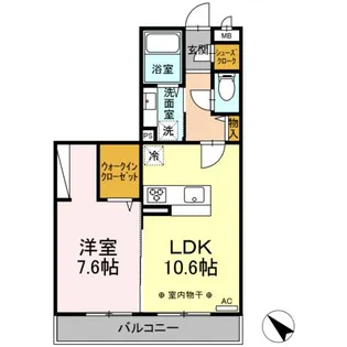 ブレッザ港南台【2階】の間取り