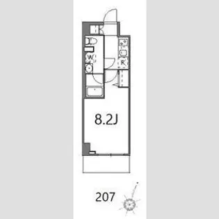 ティーステージジェイアール浜川崎【2階】の間取り