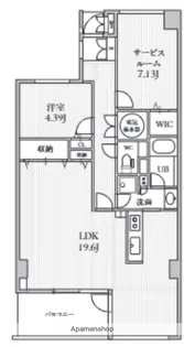 TLRレジデンス磯子駅前【8階】の間取り