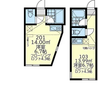 ユナイト八景アルザス・ロレーヌ【2階】の間取り