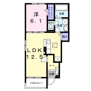 ガーデンコート【1階】の間取り