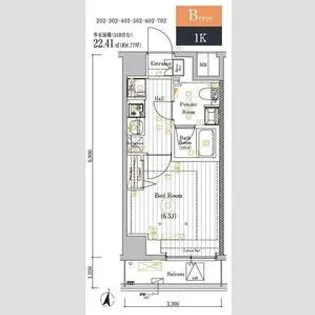 MAXIV横浜吉野町SOUTH【3階】の間取り
