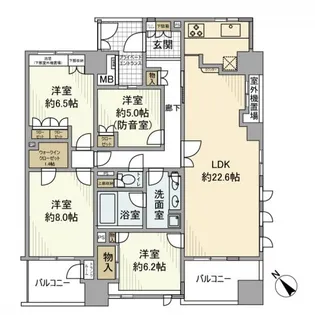 神奈川県横浜市金沢区能見台東【マンション】の間取り
