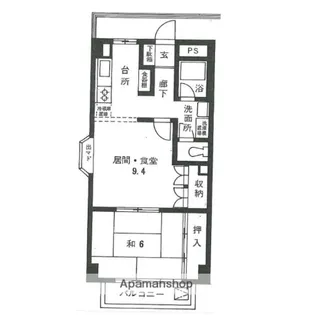 金沢文庫高野ビル【4階】の間取り