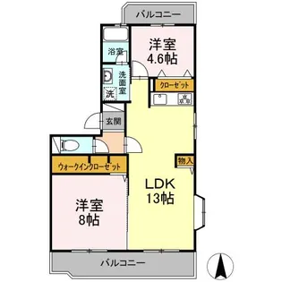 クレールメゾン大瀬戸【1階】の間取り