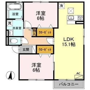 エトワールM A棟【1階】の間取り