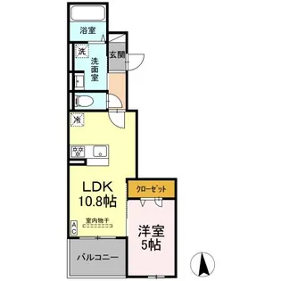 ブルー・コーラル【2階】の間取り