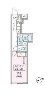 スカイコートリュクス品川大崎【202号室号室】の間取り