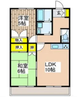 2DKの間取り画像