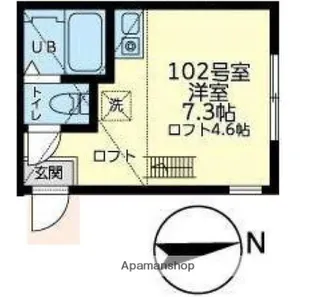 ユナイト横浜カッシーナ【1階】の間取り
