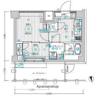 1Kの間取り画像