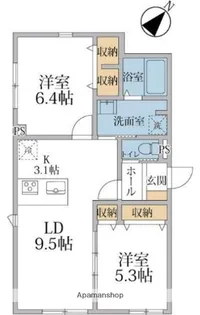 クロシェット湘南辻堂【1階】の間取り