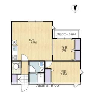 イル・フォルテ南林間【2階】の間取り