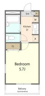 メローフラッツ湘南【1階】の間取り