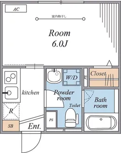 グレースアロー玉川学園【2階】の間取り