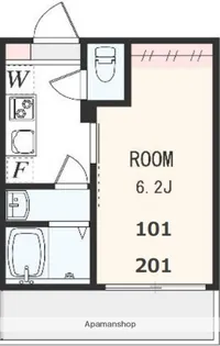 アザーレ・パッシオ中央林間【2階】の間取り