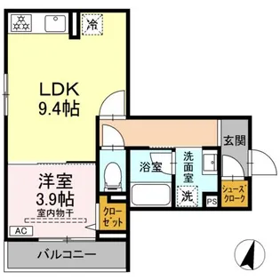 D PAINA 登戸新町【2階】の間取り