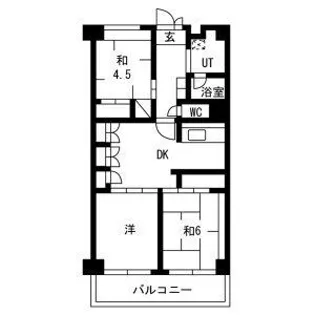 テレパレス横須賀【6階】の間取り
