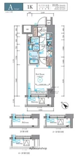 エステムコート横浜【2階】の間取り