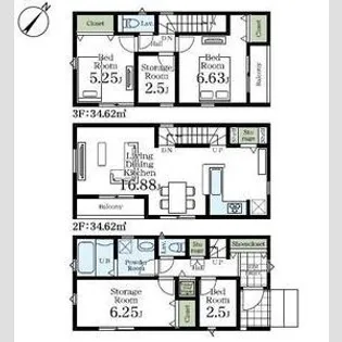 神奈川県川崎市幸区戸手4丁目【一戸建】の間取り