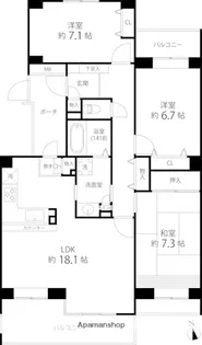 T’S GARDEN西寺尾 C棟【3階】の間取り