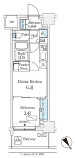 エル・セレーノ横浜【6階】の間取り