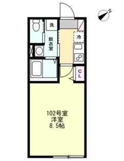 ベイルーム長津田フロント【1階】の間取り