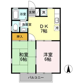 グリーンハイツ C【2階】の間取り