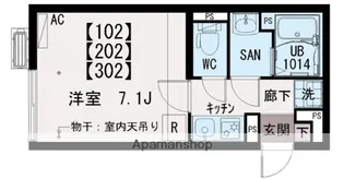 イクシオ川崎WEST SIDE【1階】の間取り