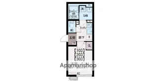 イクシオ川崎WEST SIDE【3階】の間取り