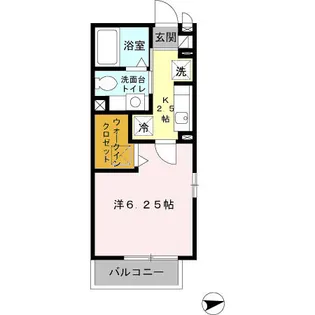グランモア柳川AB B【1階】の間取り